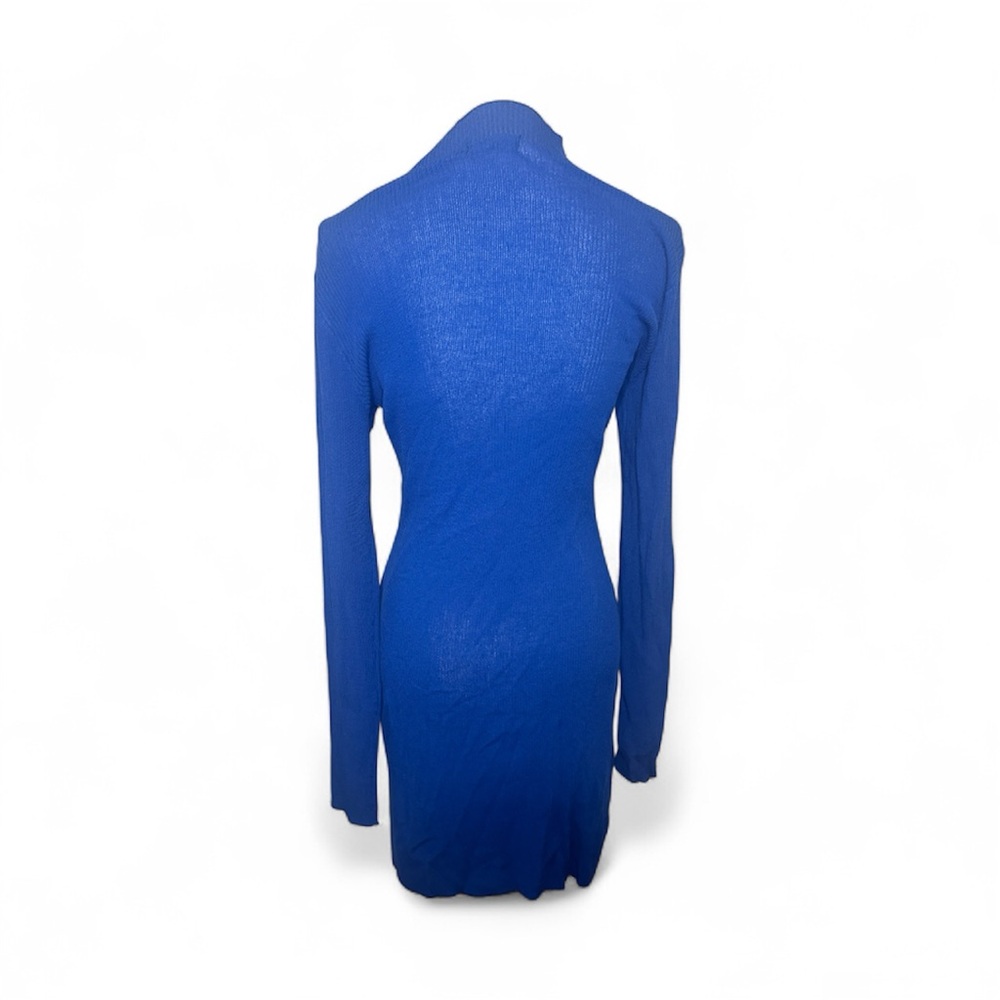 PrettyLittleThing Blue and White Long Sleeve Dress - Picture 3 of 4